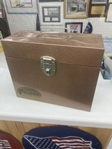 Mid Century industrial metal storage Perma file box vintage 12.5x10 Scra... - $59.99