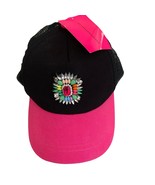Betsey Johnson Pink Black Bejeweled Snapback Hat NWT Adjustable - €27,84 EUR