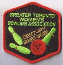 Greater Toronto Women&#39;s Bowling Association Century Iron On Sew On Patch... - £3.15 GBP