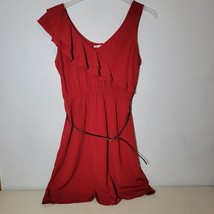 Maurices Dress Womens Large Red Cap Short Sleeve With Removable Belt - $12.96