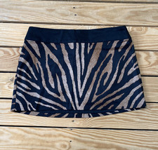 New express women’s zebra print mini shirt Size 0 Black brown O6 - £9.20 GBP