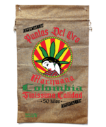 COLOMBIAN BRAND MARIJUANA BURLAP BAG pot leaf wall 006 spanish - $25.15 CAD