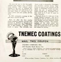 1936 Tnemec Protective Coatings Advertisement Industrial Paint Kansas Ci... - $24.99