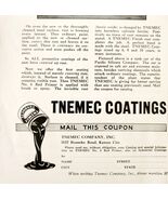 1936 Tnemec Protective Coatings Advertisement Industrial Paint Kansas Ci... - $454.76 MXN