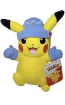 Pokemon Plush 8 Inch Pikachu Christmas Holiday Blue Hat with Mittens - $27.47