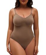 Homma Tummy Control Seamless Shapewear Bodysuit Coffee Size S - $366.29 MXN