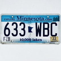2022  Minnesota Explore Passenger License Plate 633 WBC - $12.86
