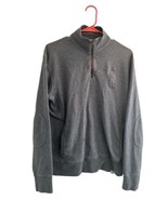 Polo Ralph Lauren Sweater Mens M/M 1/4 Zip Big Pony Mesh Knit Elbow Patc... - $33.14