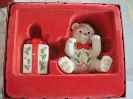 Compatible with Lenox Christmas Teddy Bear and Present shakers, 3 1/2&quot;, Nib Ivor - £13.86 GBP