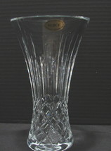 Block Crystal 9&quot; Flair Vase 24% Full Lead  - £9.58 GBP