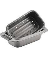 Advanced Nonstick Bakeware 2-Piece Loaf Pan Set, Gray with Silicone Grip... - $58.11 CAD