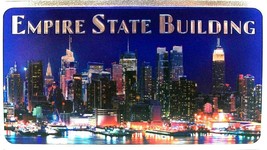Empire State Building Foil Panoramic Dual Sided Fridge Magnet - $8.42