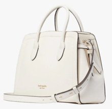 NWB Kate Spade Knott Large Satchel Off White Leather PXR00399 Cream Gift Bag - £129.75 GBP