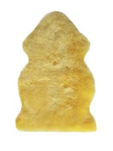 2&#39; X 3&#39; Yellow New Zealand Natural Sheepskin Rug - £79.21 GBP