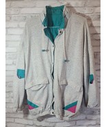 Vintage Reverse Full Zip Colorful Windbreaker Jacket Womens 22/24 Plus 8... - $818.50 MXN