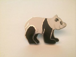 Giant Panda bear metal &amp; enamel lapel hat tie pin - £11.41 GBP