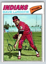 Dave LaRoche Indians Signed 1977 Topps Baseball Card #385 Auto Autograph - £5.53 GBP