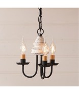 3 Arm Bellview Wood Country Chandelier in Americana White Candelabra Lig... - £213.54 GBP