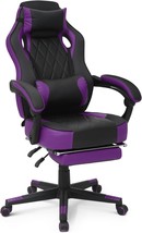 Monibloom Purple 360-Degree Swivel Racing-Style Pu Leather Computer Gaming Chair - £149.75 GBP