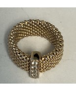 Belleeza Gold Plated Mesh Ring Size 9+ - $33.85 CAD