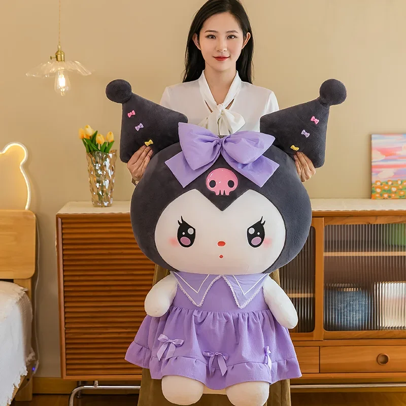 Kawaii Sanrio Melody Kuromi Big Size Plush Dolls Cartoon Princess Skirt ... - $45.43