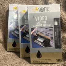Sonic video cassette cleaning svhc-3 PACK OF 3 (A4) - £11.39 GBP