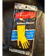 1991 Rubbermaid Rubber Gloves Long Cuff Yellow Medium M Sealed NEW - $561.42 MXN
