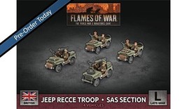 Airborne/SAS Section Jeeps Recce Troop British Bulge Late War Flames of War NEW - £29.56 GBP