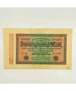 1923 GERMANY BANKNOTE 20 Thousand Reichsmark Paper Note German Money Cur... - $17.94