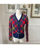 Vintage 70s Cropped Button Front Plaid Vneck Top XS - €27,19 EUR