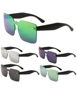 ATLANTIS SQUARE RIMLESS SHIELD MONO FLAT LENS FUTURISTIC SUNGLASSES ONE ... - $165.43 MXN
