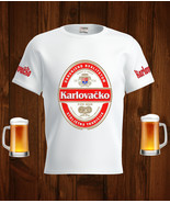 Karlovacko Beer Logo White Short Sleeve  T-Shirt Gift New Fashion  - £25.53 GBP