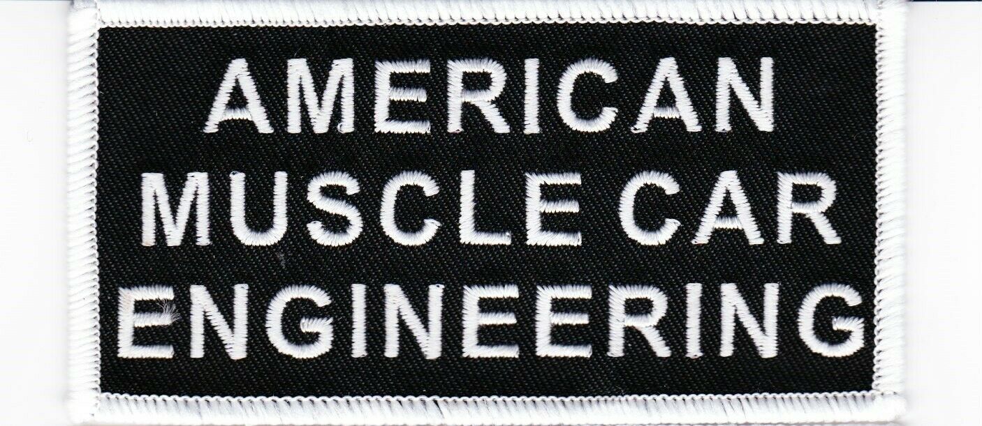 Primary image for AMERICAN MUSCLE CAR ENGINEERING SEW/IRON PATCH EMBROIDERED PONTIAC MERCURY NHRA