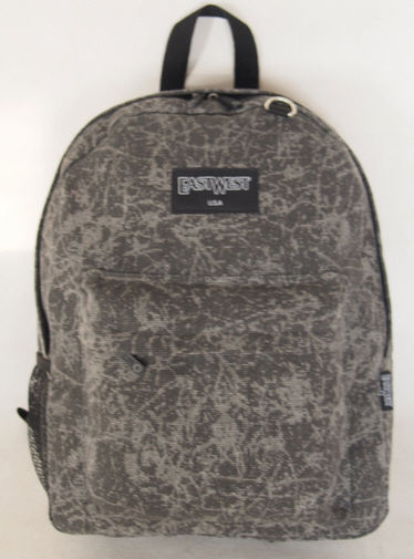 Canvas Backpack School Pack Day Bag Gray Hiking Camp Camping Travel Ruck... - $16.82