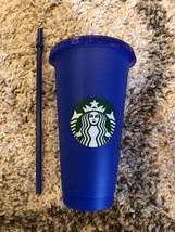 Starbucks Color Changing Cold Reusable Cup Cobalt Deep Purple Blue Pride 2020 - £12.78 GBP