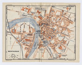 1926 Original Vintage City Map Of Montauban / MIDI-PYRENEES / France - £17.13 GBP