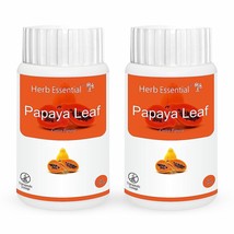 2 x Herb Essential Carica Papaya Leaf Extract 500Mg - 60 Count - £15.58 GBP