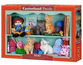 500 Piece Jigsaw Puzzle, Kitten Shelves, Animal puzzle, Cat puzzle, Kitt... - £12.57 GBP