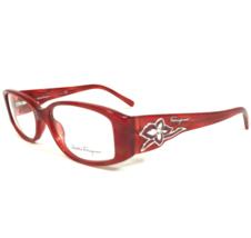 Salvatore Ferragamo Eyeglasses Frames 2658-B 459 Clear Red Silver 51-16-135 - $65.29