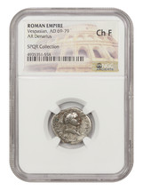 Ancient Roman: Vespasian (AD 69-79) AR Denarius NGC Choice Fine - £122.12 GBP