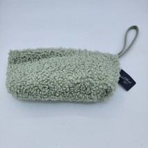 Seafoam Pouch Clutch Universal Thread Green Boucle Wristlet Fuzzy Bag Zipper New - £9.52 GBP