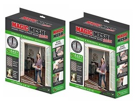 Magnetic Screen Door 83&quot; H x 75&quot; W Hands-Free Black - Magic Mesh MM35111... - $31.68