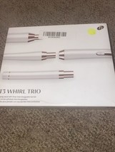 T3 Whirl Trio 3 Interchangeable Styling Wands White/Rose Gold &amp; Convertible Base - £81.34 GBP