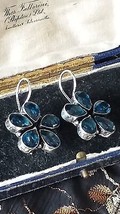 Orecchini vintage anni 90-90 in argento sterling 925 con fiori di topazio... - $68.59