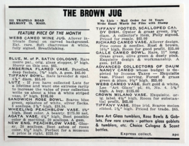 1961 The Brown Jug Antique Shop Advertisement Belmont Massachusetts DWV10 - $13.71 CAD