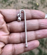 999 Silver Hindu Religious Krishna Stick, Staff, Chadi, 5 cm 1.9 gm Pooja - $352.56 MXN