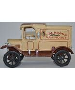 Vintage Cast Iron Toy I. M. MacDonald Fresh Farm Produce Delivery Truck - $549.50 MXN