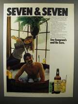 1976 Seagram&#39;s 7 Crown Whiskey Ad - Seven &amp; Seven - £14.78 GBP