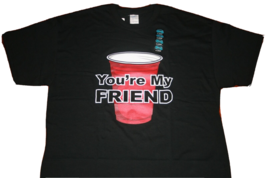 Nwt Beer Pong Black Xl T Shirt You&#39;re My Friend New From Wings - £11.42 GBP