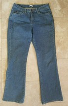 Vintage Lee Flare Jeans Womens Sz 12 Denim Stretch Medium Wash Cotton/Sp... - $29.02